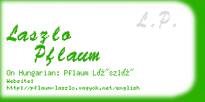 laszlo pflaum business card